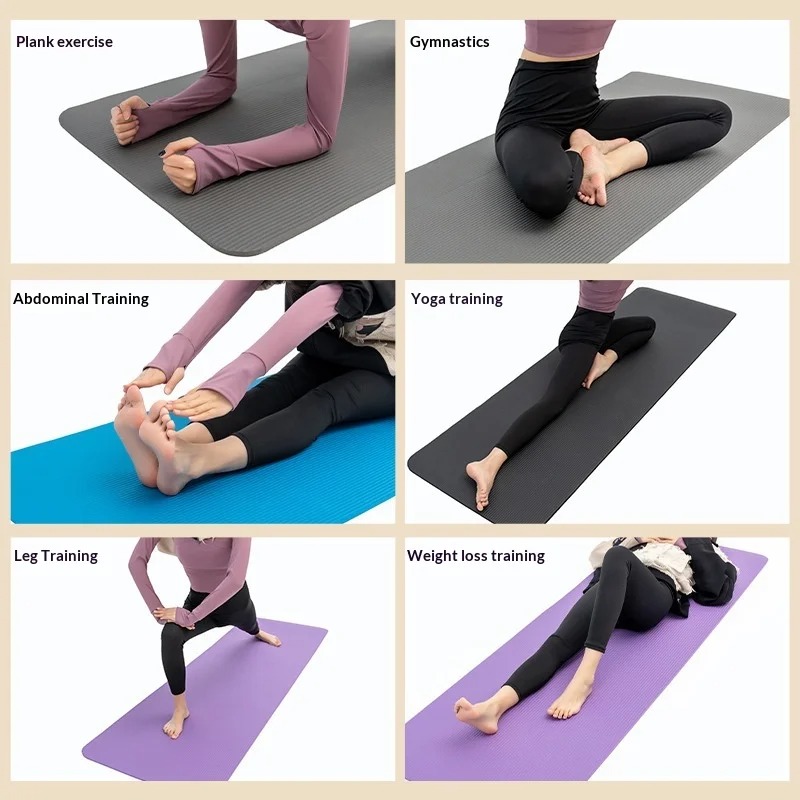 Home Gym Yoga Mat - سجادة يوجا سميكة للغاية مضادة للانزلاق،