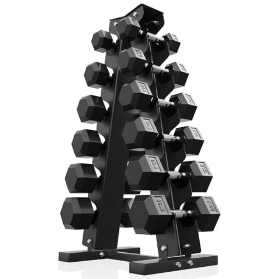 Hex Dumbbell Set - مجموعة دمبل سداسية الشكل مغلفة بالمطاط