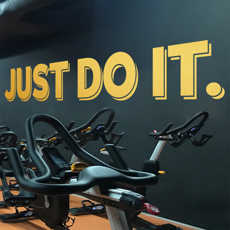 Home Gym Design Ideas - ملصق حائط بتصميم يقتبس في صالة