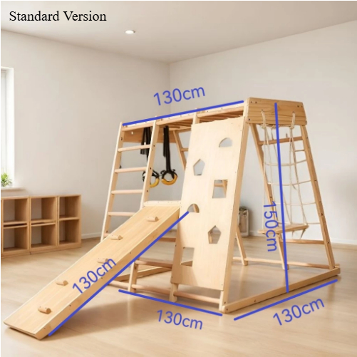 Home Gym For Toddlers - الإصدار القياسي، مجموعة ألعاب تسلق خشبية