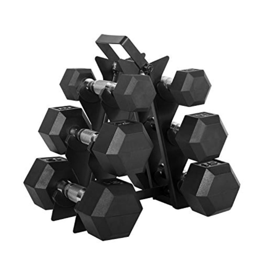 Hex Dumbbell Set - مجموعة أثقال سداسية الشكل مطلية بأوزان