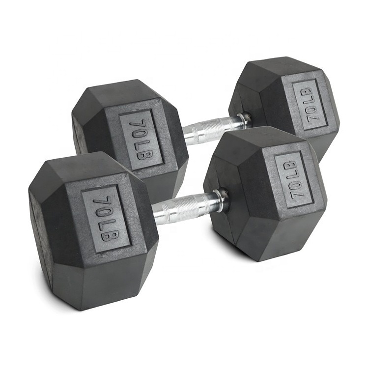 Hex Dumbbell Set - مجموعة دمبل مطاطي سداسي الشكل بوزن