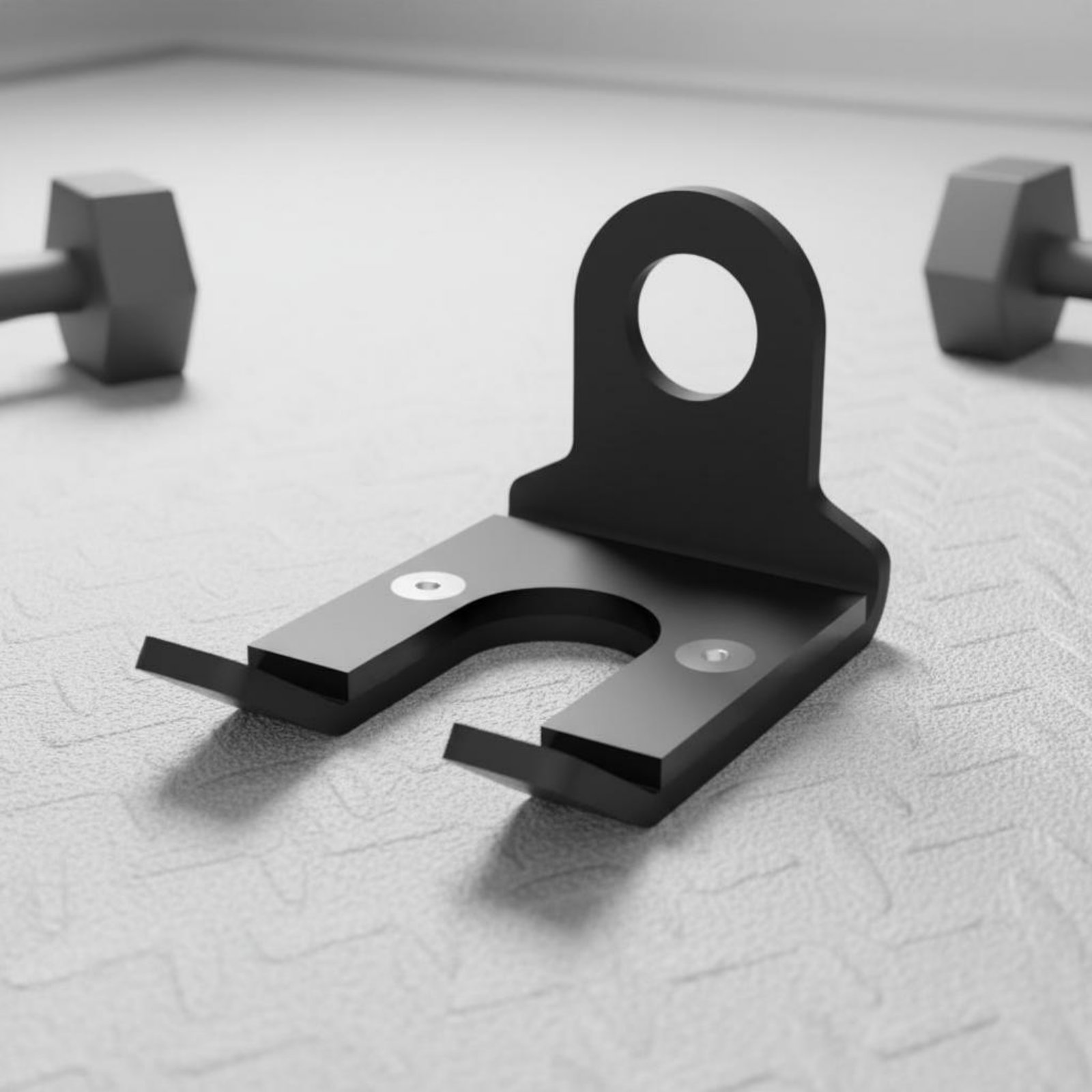 Home Gym Wall Mounted - حامل باربل مفرد مثبت على الحائط،