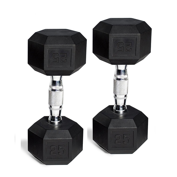 Hex Dumbbell Set - مجموعات دمبل مطاطية سداسية الشكل /