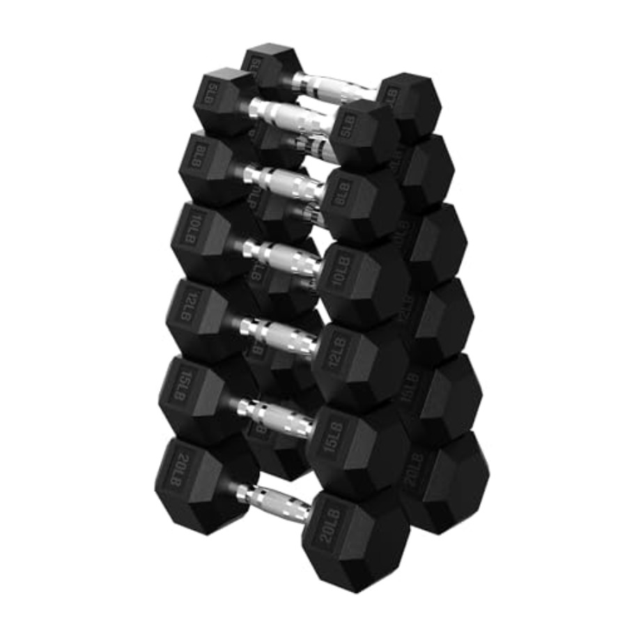 مجموعة دمبلز سداسية الشكل من 4 - مراجعة Hex Dumbbell Set وسعره