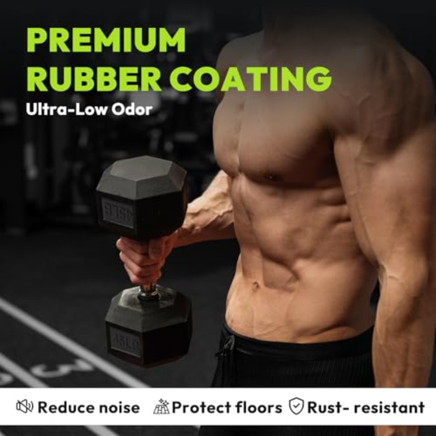 مجموعة دمبلز سداسية الشكل من 4 - مراجعة Hex Dumbbell Set وسعره