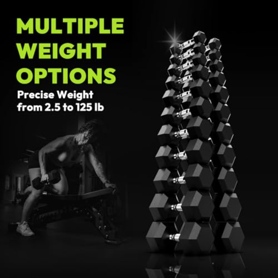 مجموعة دمبلز سداسية الشكل من 4 - مراجعة Hex Dumbbell Set وسعره