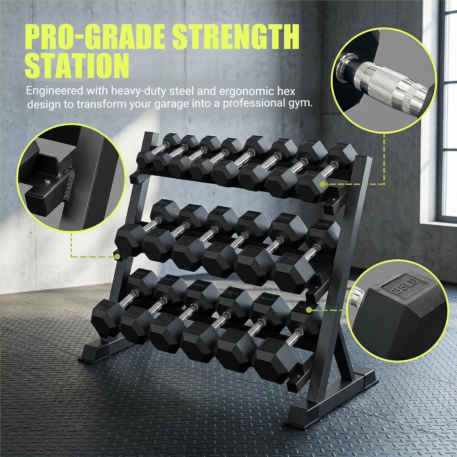 مجموعة دمبلز سداسية الشكل بوزن - مراجعة Hex Dumbbell Set وسعره