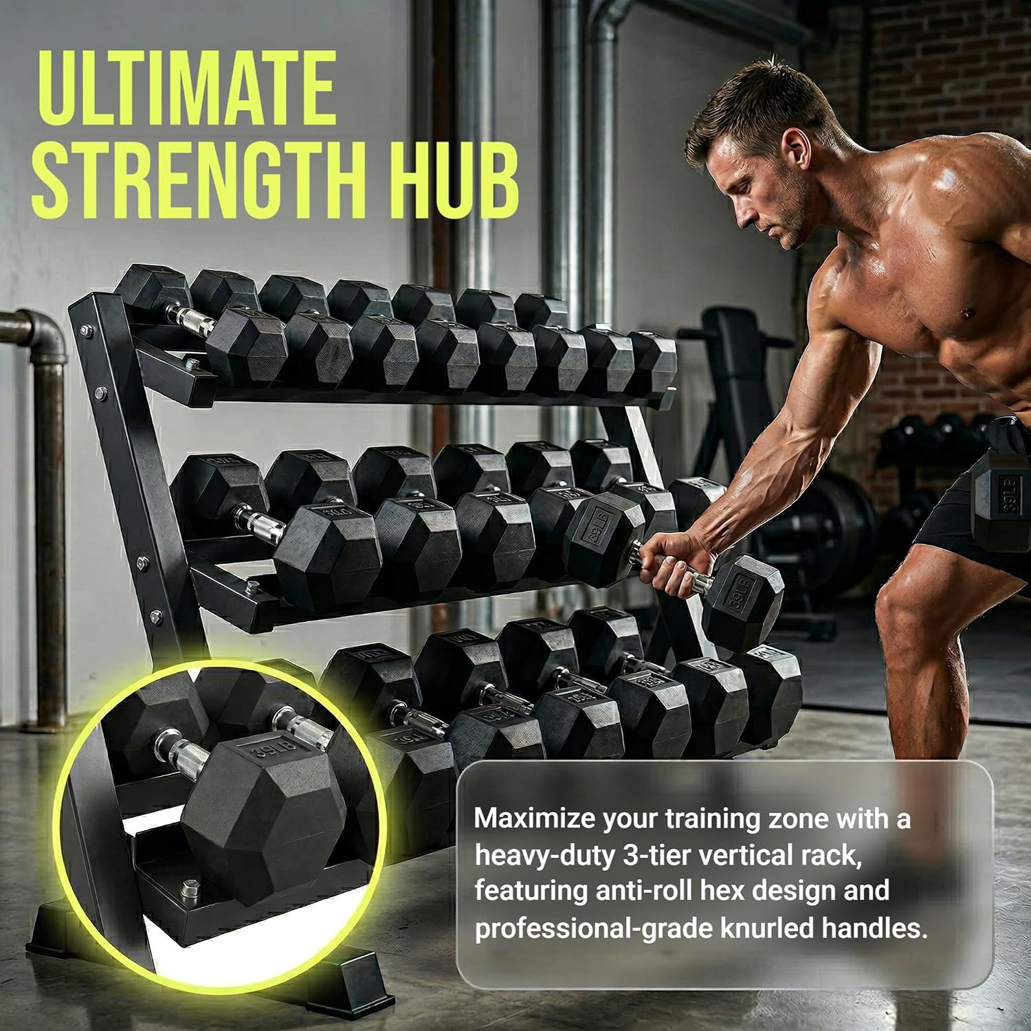 مجموعة دمبلز سداسية الشكل بوزن - مراجعة Hex Dumbbell Set وسعره