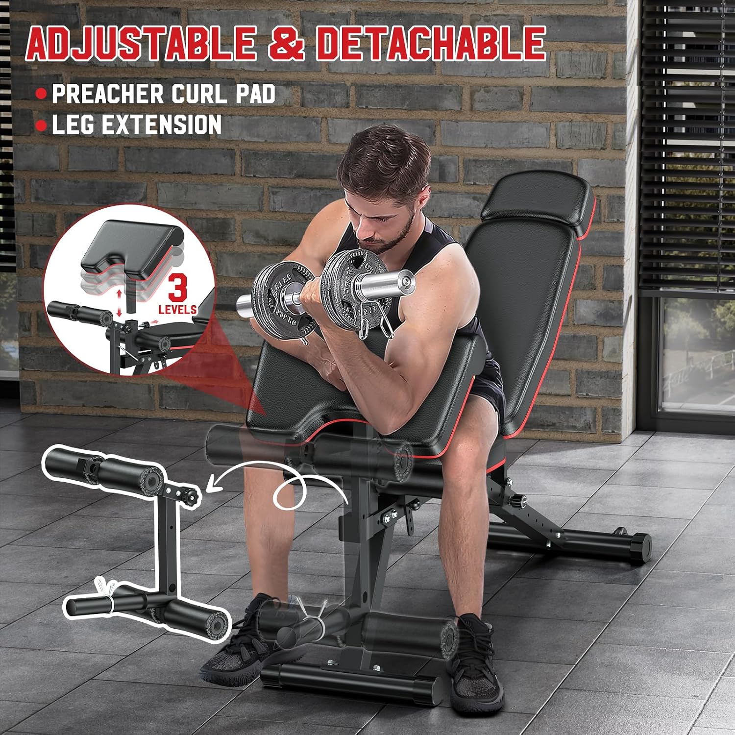 مقعد تمارين قابل للتعديل مع وظ - مراجعة Home Gym Leg Extension وسعره