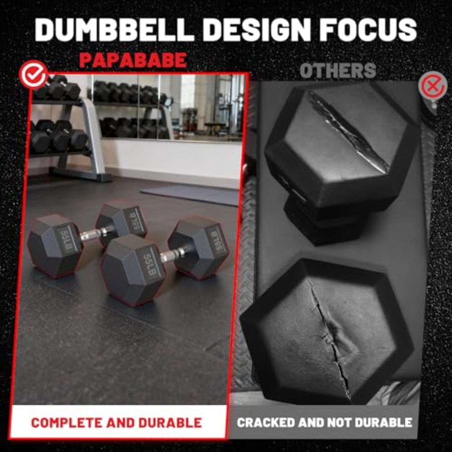 مجموعة دمبل سداسية الشكل مغلفة - مراجعة Hex Dumbbell Set وسعره