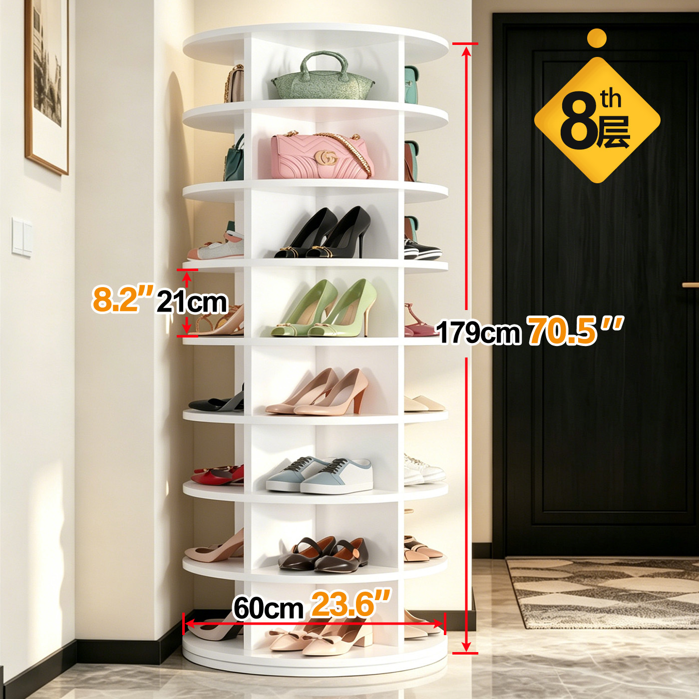 رف أحذية حديث دوار 360 درجة مت - مراجعة Home Gym China وسعره