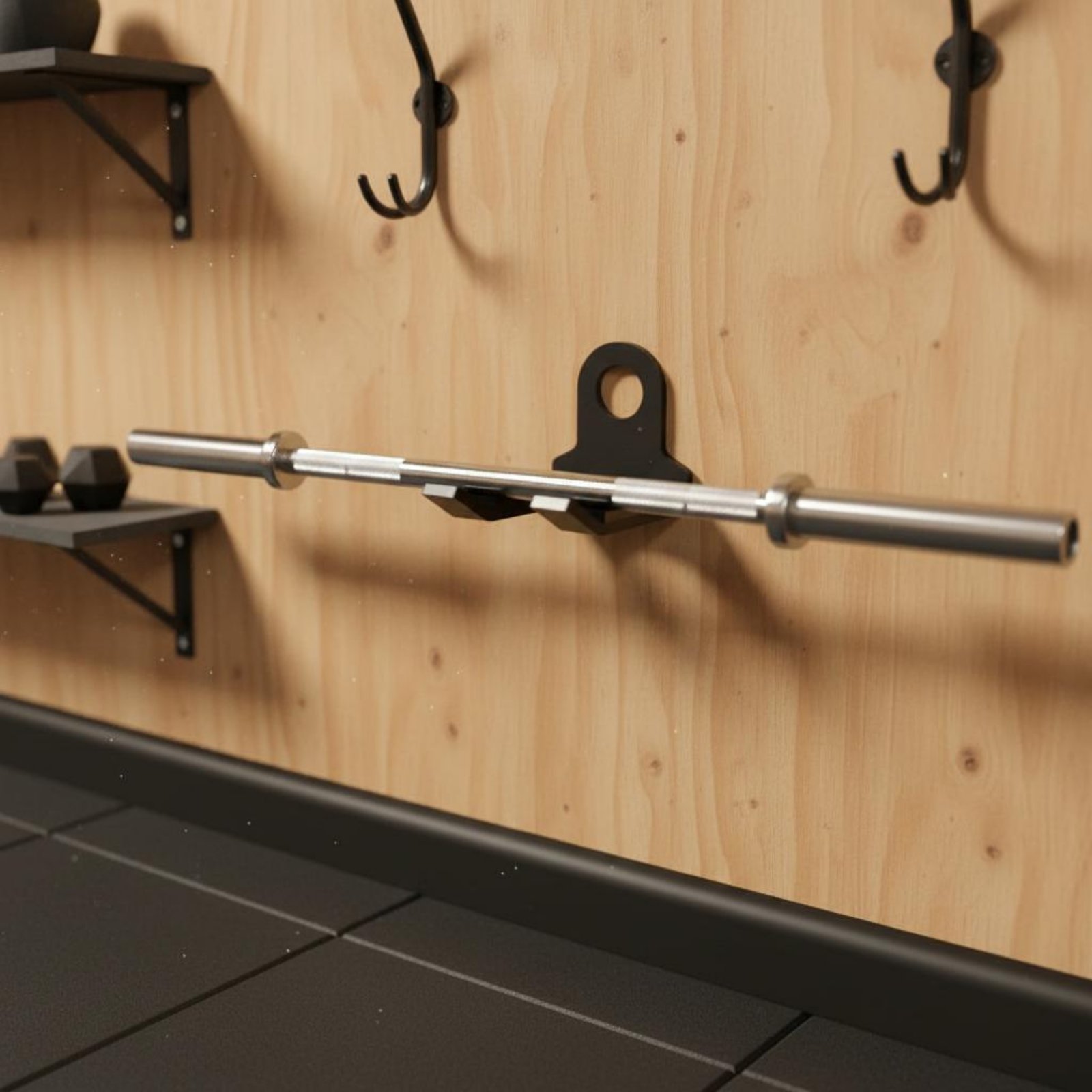حامل باربل مفرد مثبت على الحائ - مراجعة Home Gym Wall Mounted وسعره