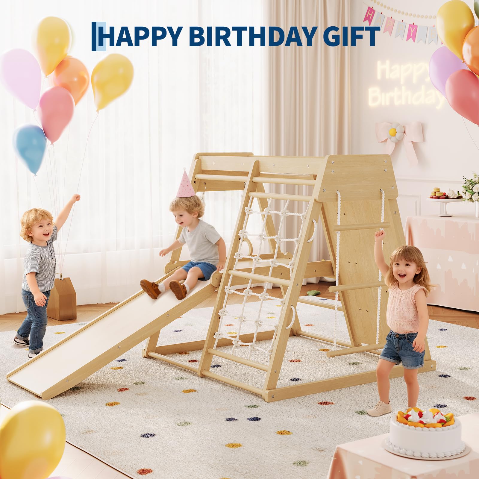 مجموعة ألعاب خشبية داخلية 6 في - مراجعة Home Gym For Toddlers وسعره