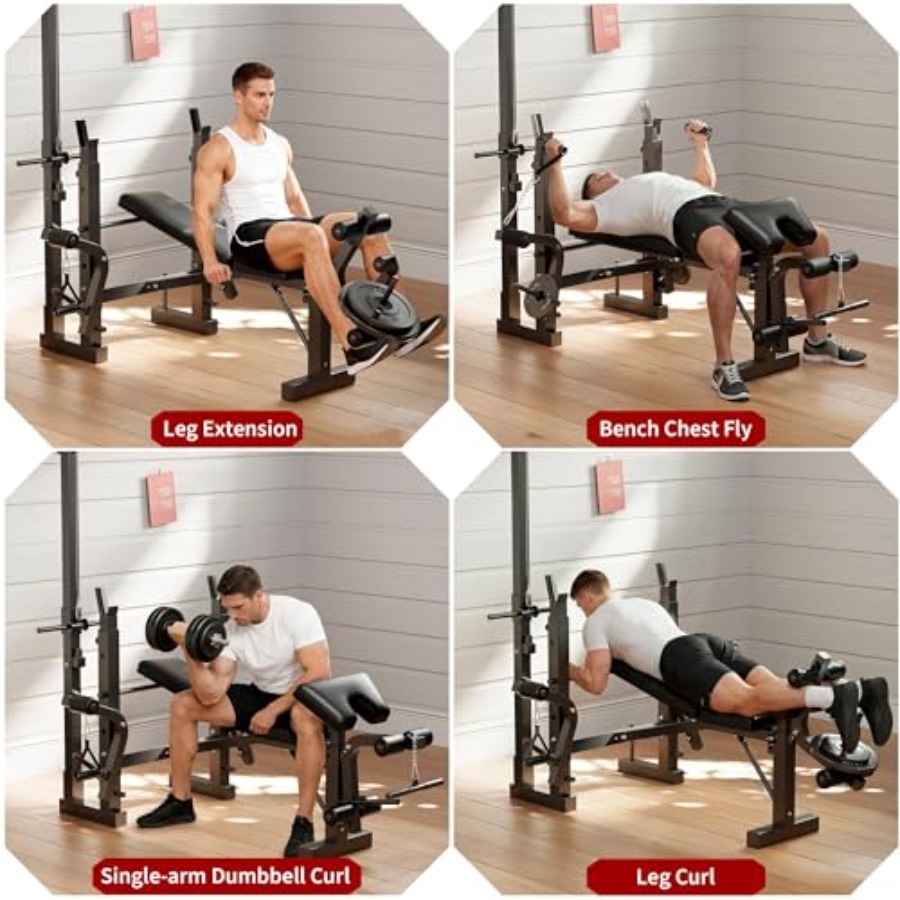 مجموعة مقاعد تمارين الأوزان لل - مراجعة Home Gym Leg Extension وسعره