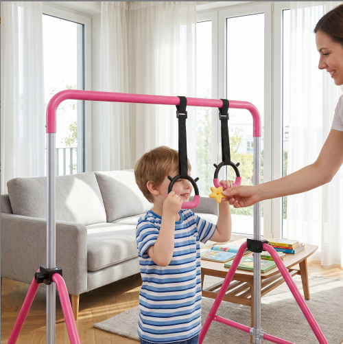 عارضة جمباز للأطفال مع حلقات ا - مراجعة Home Gym For Toddlers وسعره