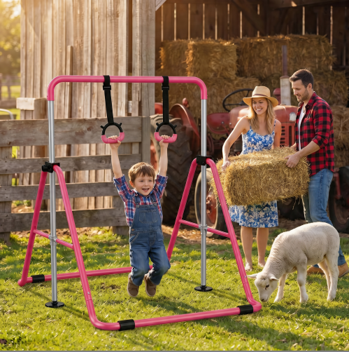 عارضة جمباز للأطفال مع حلقات ا - مراجعة Home Gym For Toddlers وسعره
