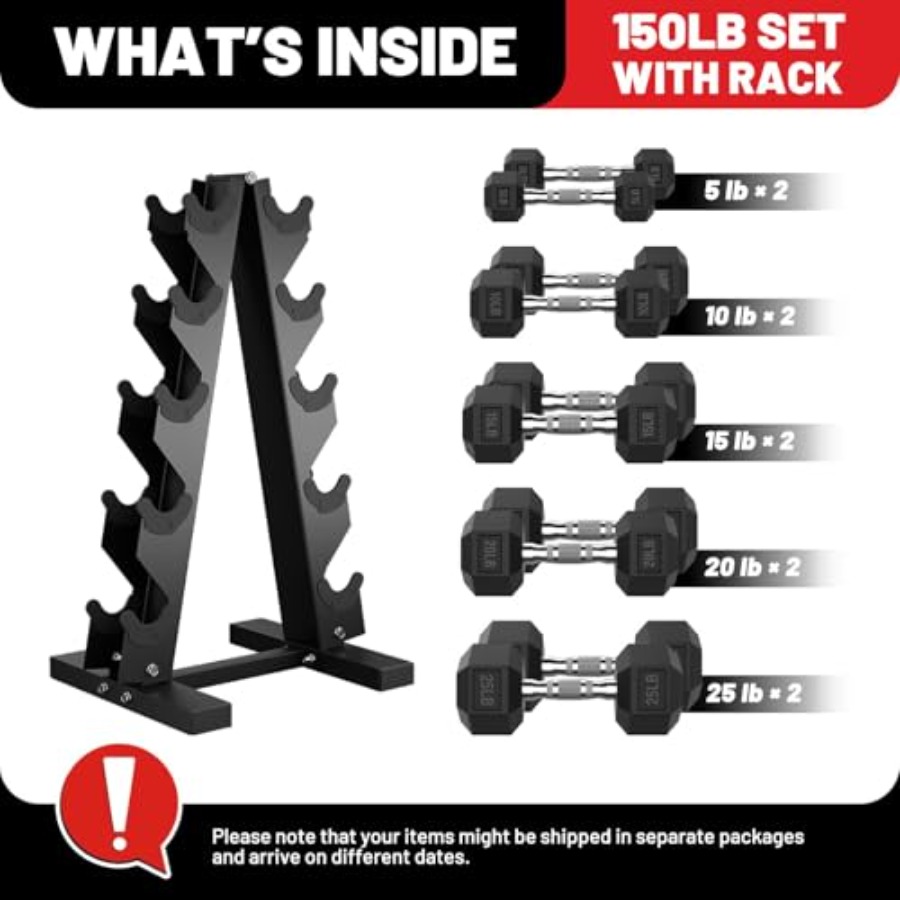 مجموعة أثقال يدوية سداسية الشك - مراجعة Hex Dumbbell Set وسعره