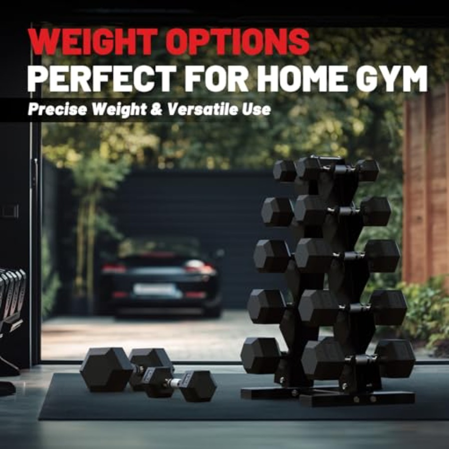 مجموعة أثقال يدوية سداسية الشك - مراجعة Hex Dumbbell Set وسعره